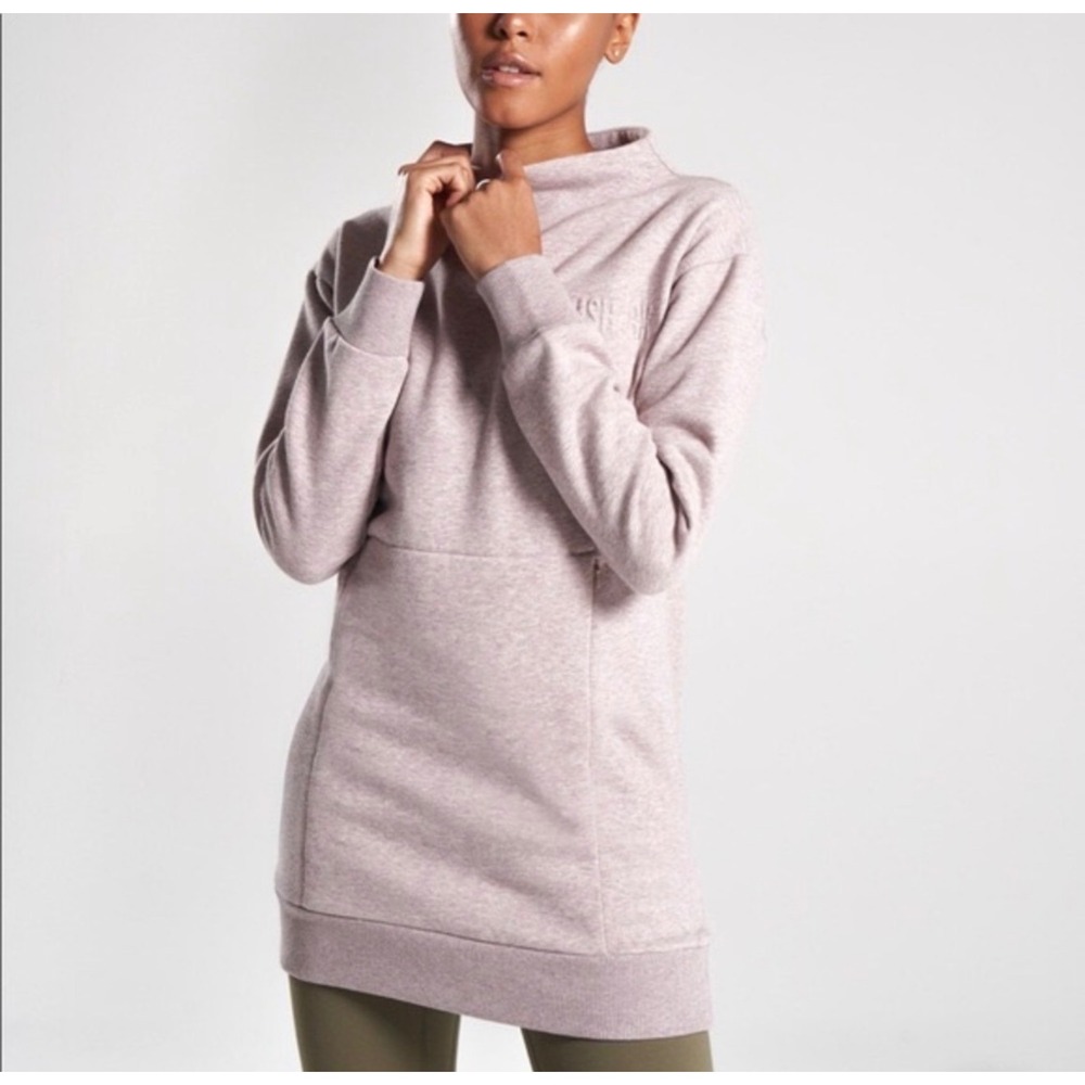 Gymshark So Soft Longline Pullover Sweatshirt Dusty Pink Size S
